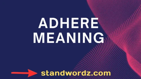 adhere meaning