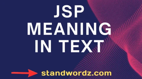 jsp meaning in text