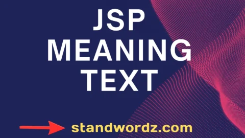 jsp meaning text