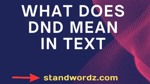 what does dnd mean in text
