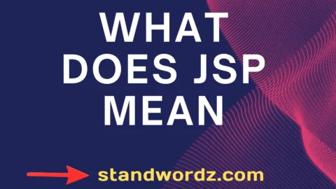 what does jsp mean