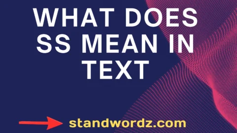 what does ss mean in text