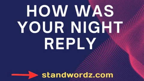 how was your night reply