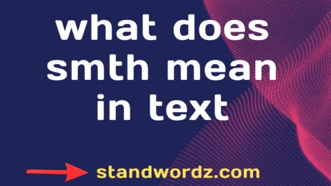 what does smth mean in text