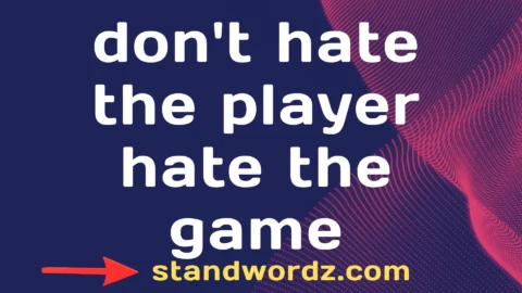 don't hate the player hate the game